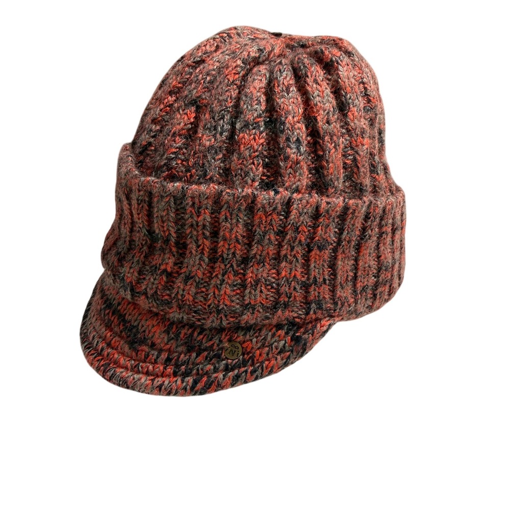 Livity‎ Outernational Visor Beanie Women OS Orange Hemp Wool Knit Excellent Hat